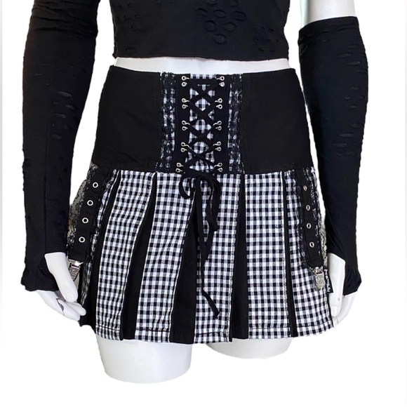 Tripp nyc Dresses & Skirts - Tripp NYC | NWT’s cyber Y2K gothic grunge plaid bondage gingham mini skirt